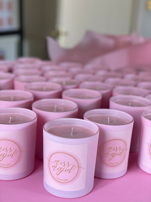 China Girl glass candles